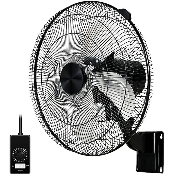 Simple Deluxe 18 inch Wall-Mount Fan, Pro Version with remote Control HIFANXWALLMOUNTPRO18RC - main